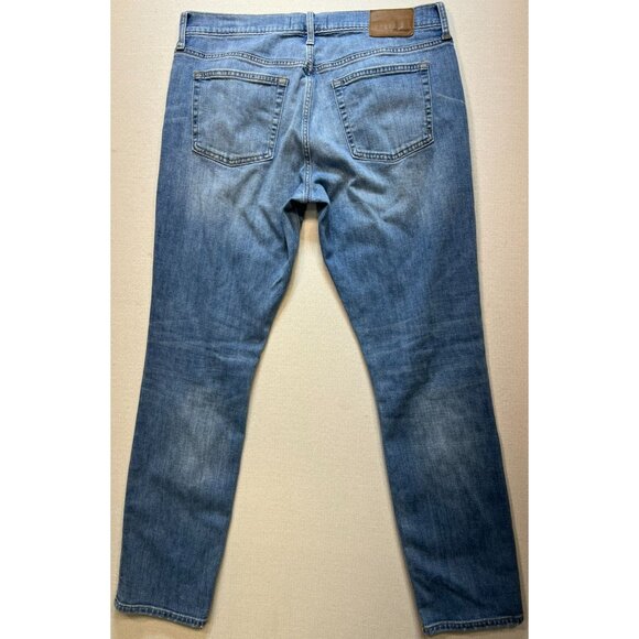 Madewell Men's Relaxed Skinny Jeans Stretch Denim Size 33x32 Blue Medium Wash - Picture 2 of 11